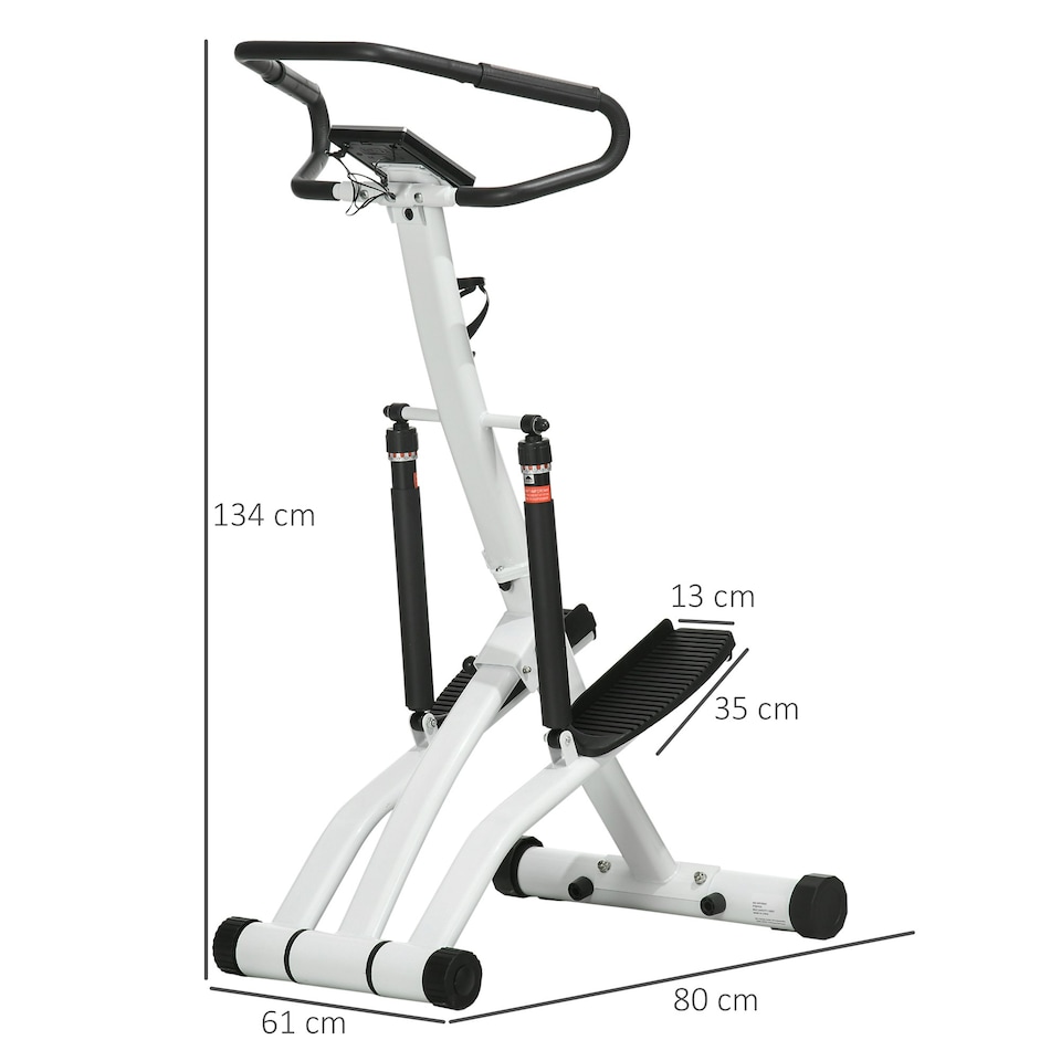 image 1 of SPORTNOW Stepper Machine with 12-Level Hydraulic Resistance, LCD Monitor