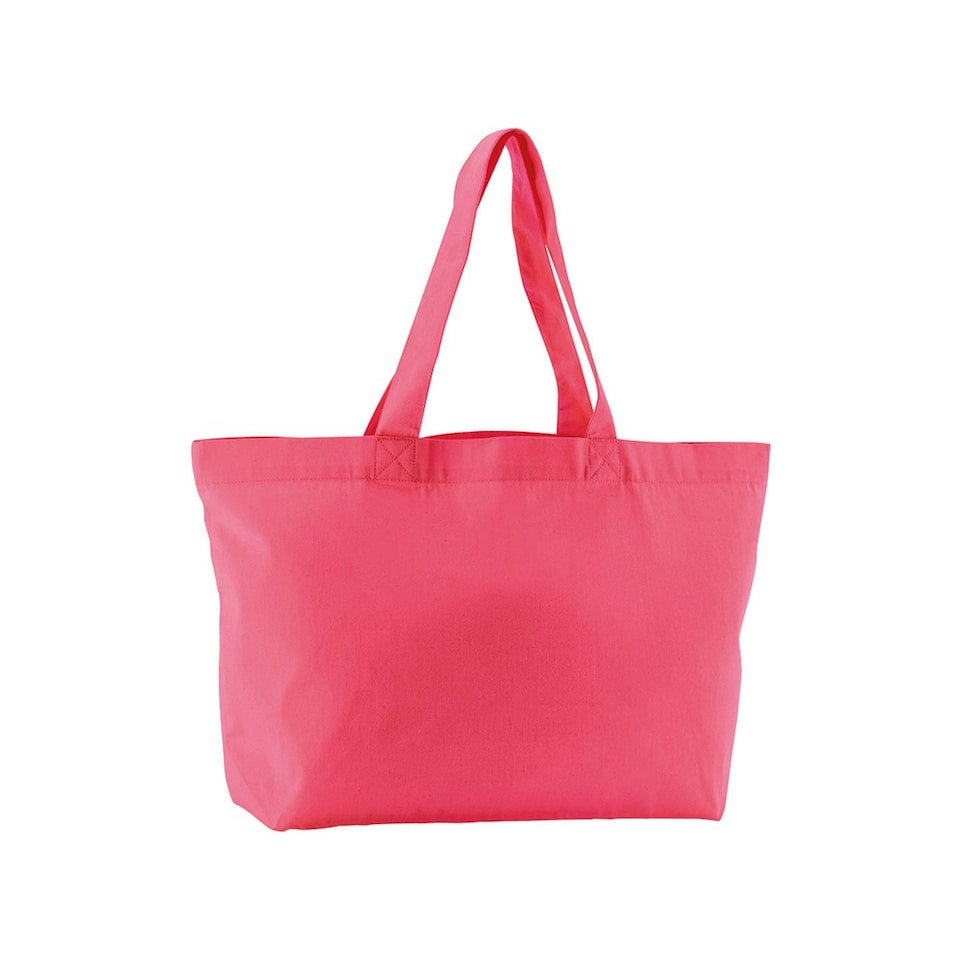 Westford Mill EarthAware Twill Shopper Bag - Raspberry - One Size Pink