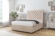 image 3 of Sloomy Mayfair Sand Naples Divan Bed Base No Drawers With 54 Inch Floor Standing Headboard | Cream | Sand | Super King | 1