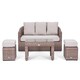 image 3 of Primrose Living Classic Rattan 5 Seater Sofa Set in Natural
