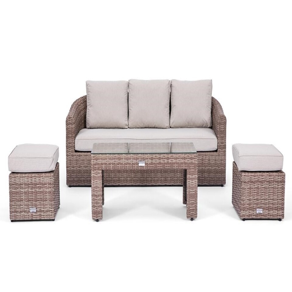 image 1 of Primrose Living Classic Rattan 5 Seater Sofa Set in Natural