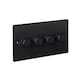 image 1 of Volex Crabtree 4-Gang Dimmer Light Switch - Flush Style