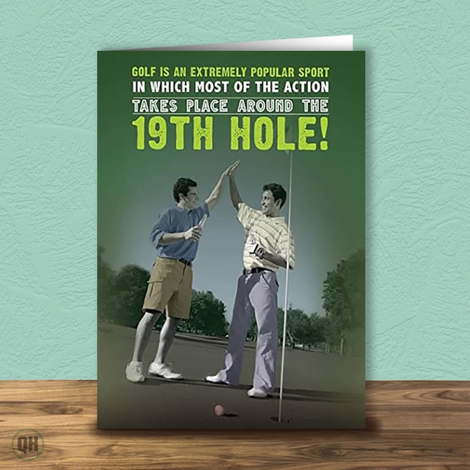 Golf Lovers The 19th Hole Birthday Card