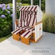 image 7 of Beach Chair Sylt with cushions, footrest and rain cover | Red | red/white | 1