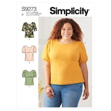 Simplicity 9273 Paper Sewing Pattern – Women’s Top, Size A (XXS–XS–S–M–L–XL–XXL), Easy