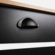 image 10 of OHS Horizontal Slatted MDF Modern Grill Shelf Cabinet Radiator Cover, Medium - Black