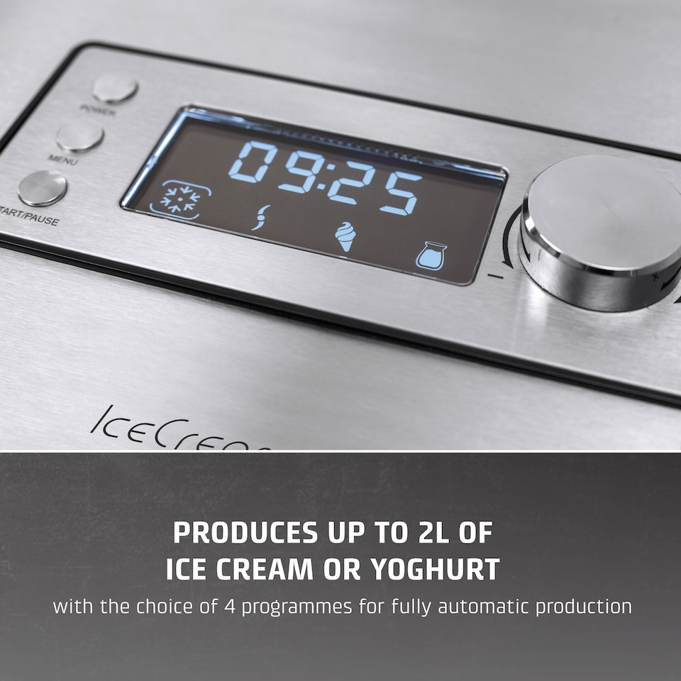 image 1 of Caso Design IceCream, 5-in-1 Yoghurt and Ice Cream Maker, 2L Capacity, No Pre-Freeze