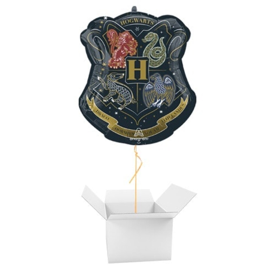 Harry Potter Hogwarts Crest Foil Helium Giant Balloon - Inflated Balloon in a Box