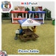 image 1 of Slot Car Scenery Trackside Picnic Table and Umbrella 1:32 Wasp P