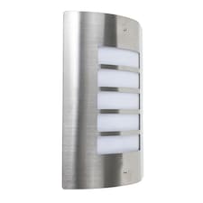 ValueLights Medlock Bulkhead light Brushed Silver Bulkhead Light and Cool White Bulb
