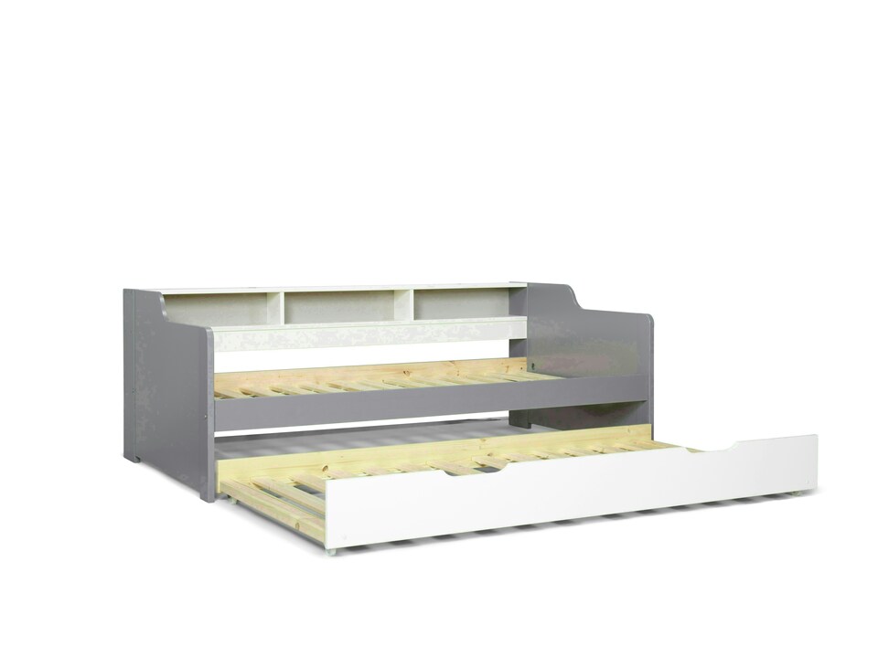 Tyler Grey And White Guest Bed And Trundle