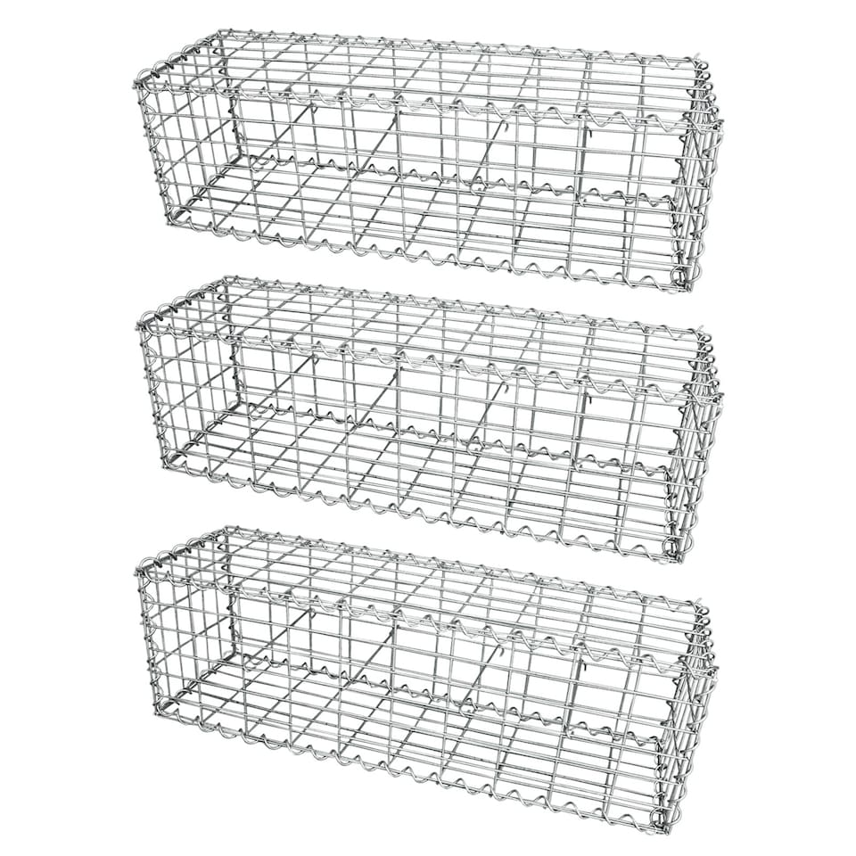 image 1 of Gabion Baskets 100 x 30 x 30cm / 3 Pack