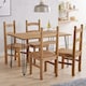 image 6 of Augusta Industrial Pine Rectangular Dining Table with Solid Wood Top - Antique Wax Finish and Metal Hairpin Legs | Brown | Brown | Large | 1