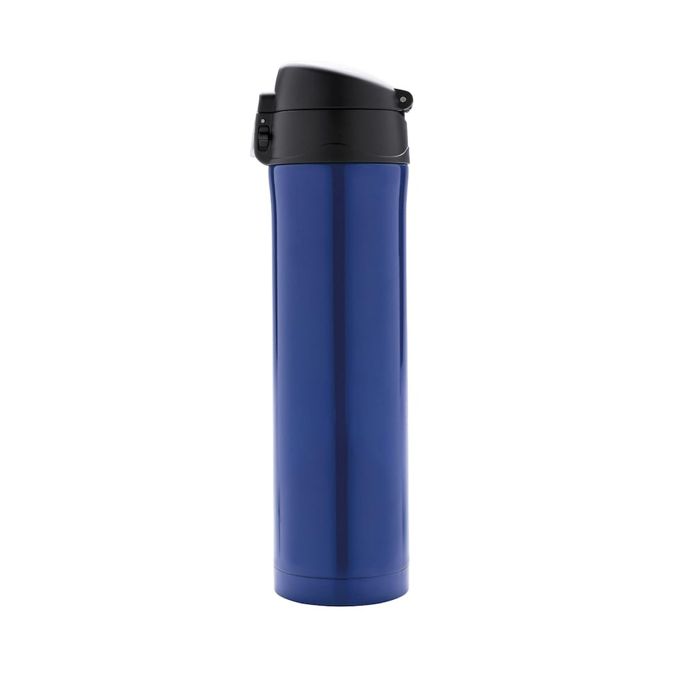 image 1 of XD Collection Lockable Recycled Stainless Steel Vacuum Insulated Flask - Blue - One Size