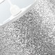 image 4 of Modern and Designer Bright Silver Glitter Fabric Pendant-Lamp Shade 30cm Wide | Silver