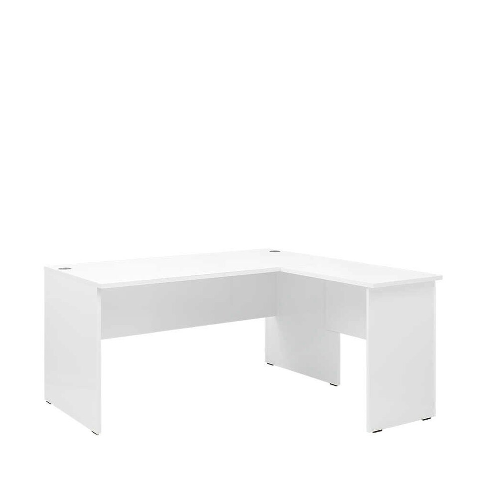 image 1 of Adore Rio Matt White Corner Desk - Large Reversible Office Desk White