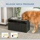 image 4 of PawHut Raised Dog Bowl, Elevated Dog Bowls with Slow Feeder Mat, Black 