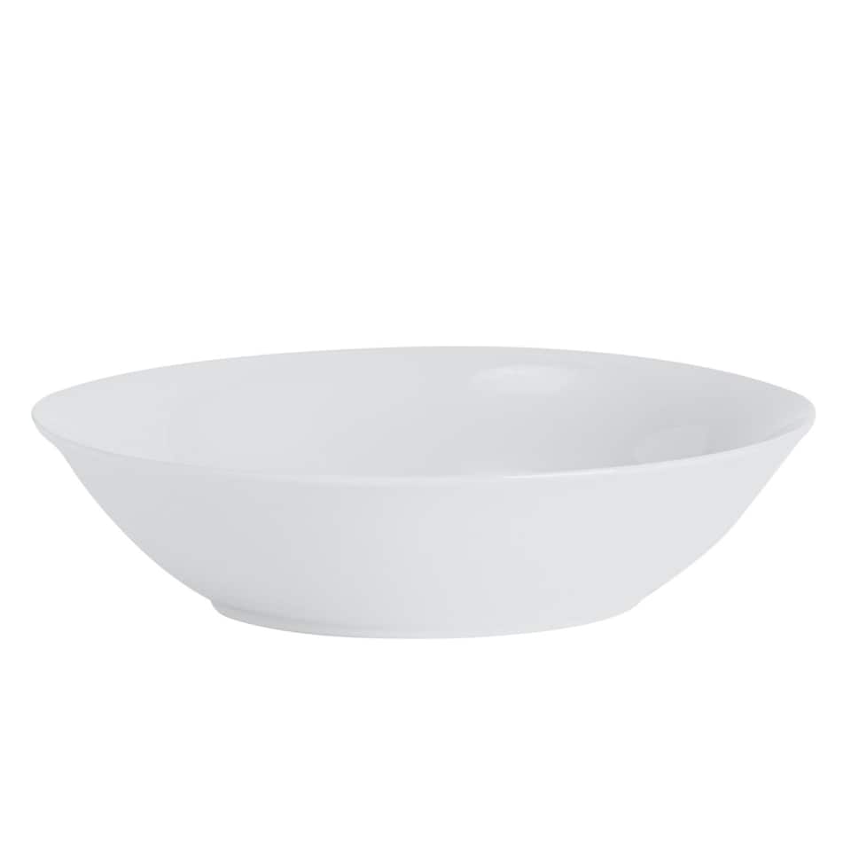 image 1 of Argon Tableware Classic White Pasta Bowls - 25.5cm - Pack of 6 - Ceramic Dinner Bowls Pasta Plates Dinner Bowls White