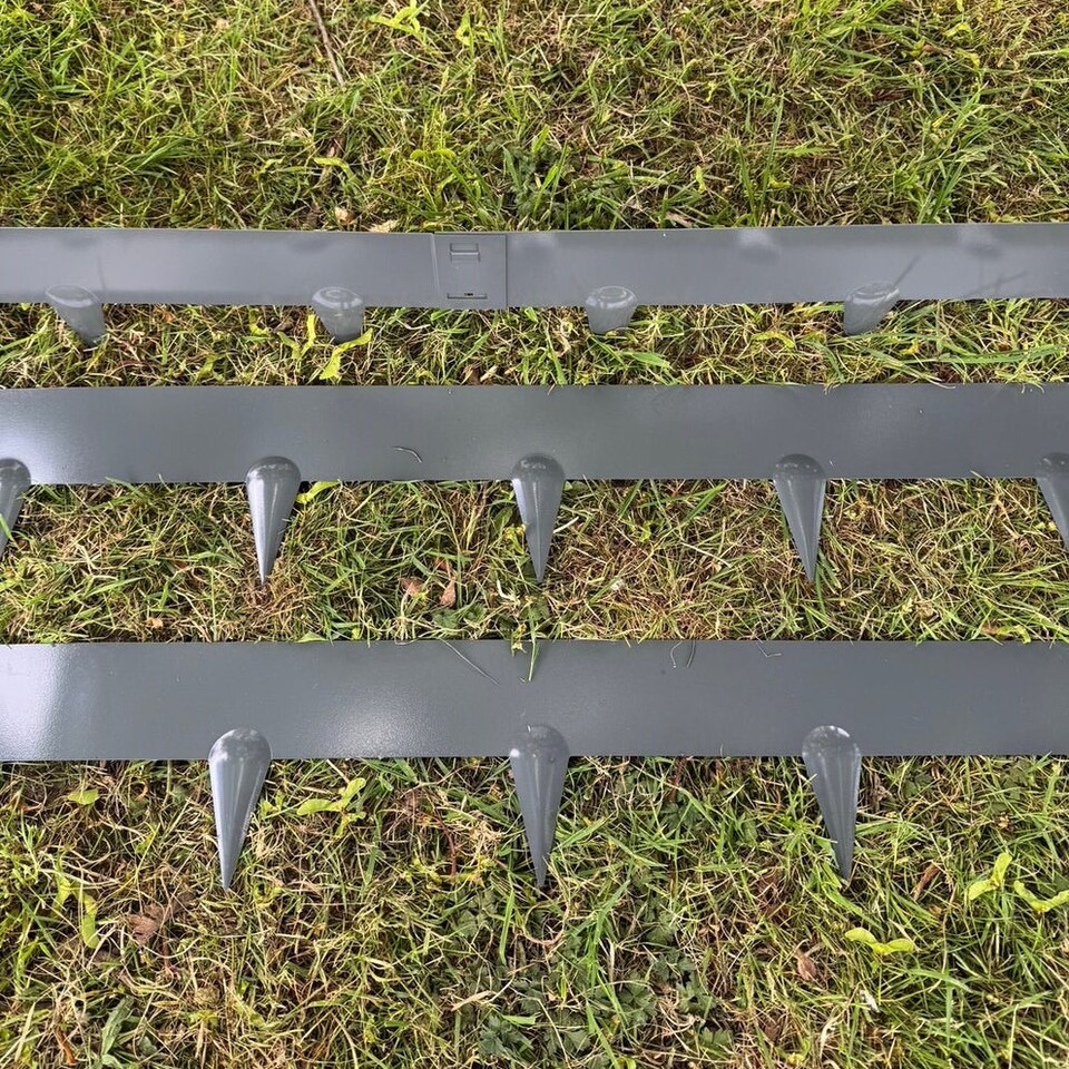image 1 of Metal Garden Lawn & Border Edging in Grey (106cm x 8cm) - 20 Panels