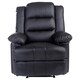 image 2 of Loxley Bonded Leather Manual Recliner Armchair Sofa Home Lounge Chair (Black)