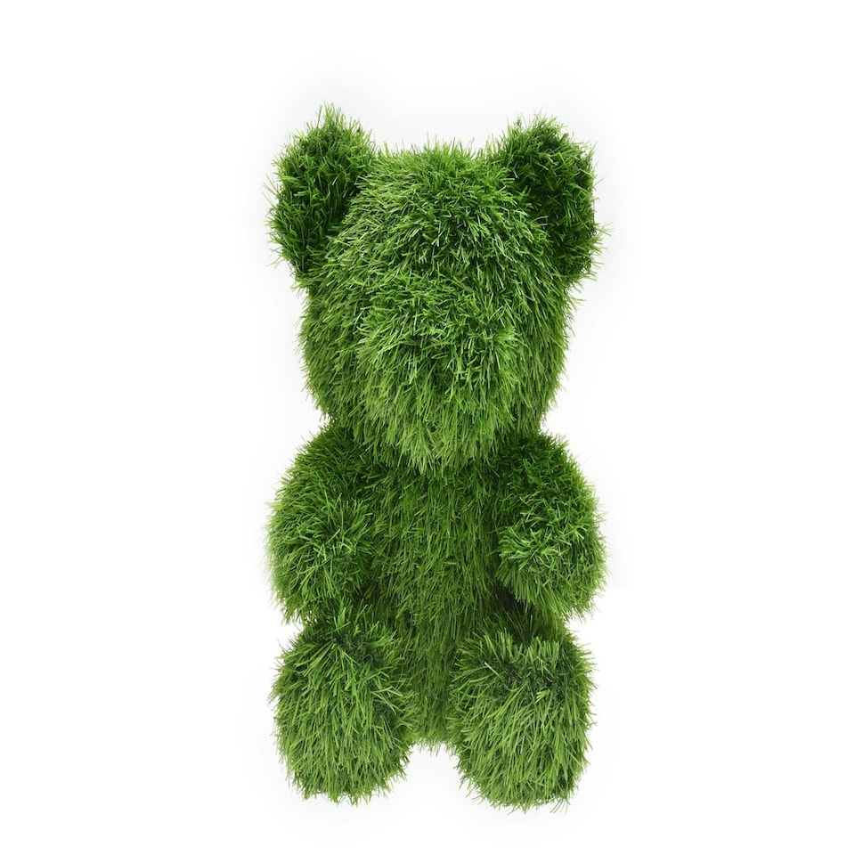 image 1 of True Products Artificial Grass Topiary Bear Indoor Outdoor Garden Lawn Event Office Wedding Decor