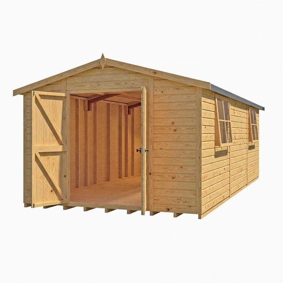 image 1 of Bison 20 x 10 Heavy Duty Shiplap Shed inc Double Door