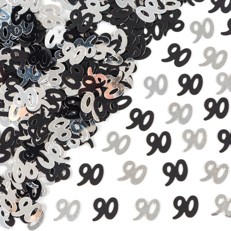 image 1 of 90th Confetti Black & Silver 14G 2PK