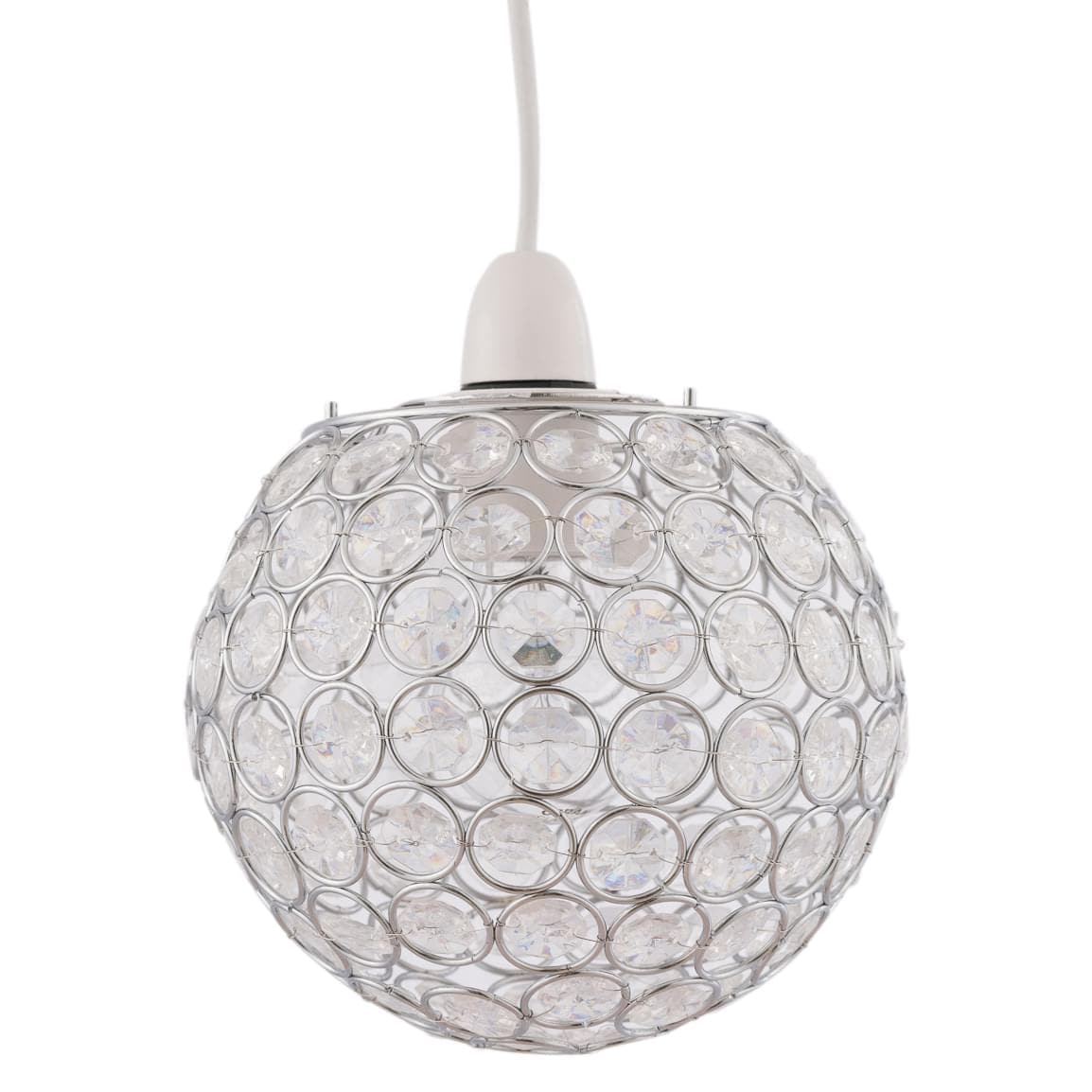 First Choice Lighting Clear Jewelled Globe Light Shade