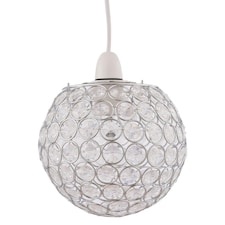 Clear Jewelled Globe Light Shade | Chrome | Clear | Small | 1