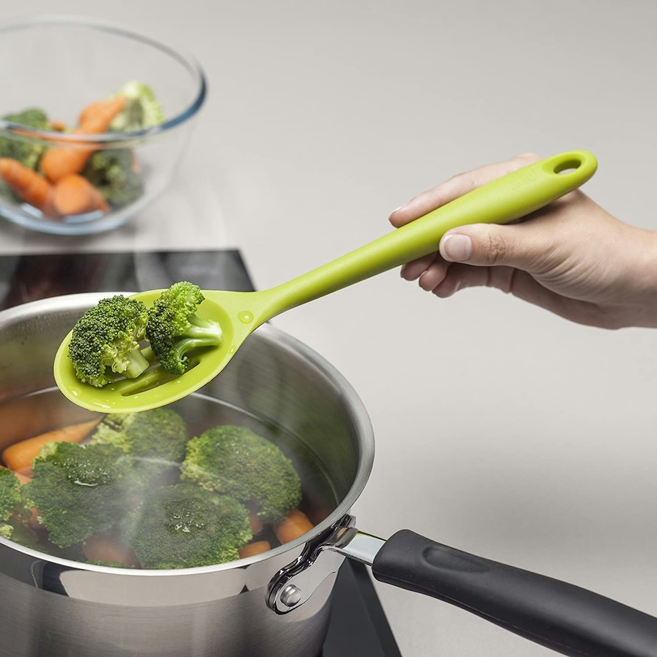 image 1 of Zeal Silicone Slotted Spoon 28cm, Lime Green