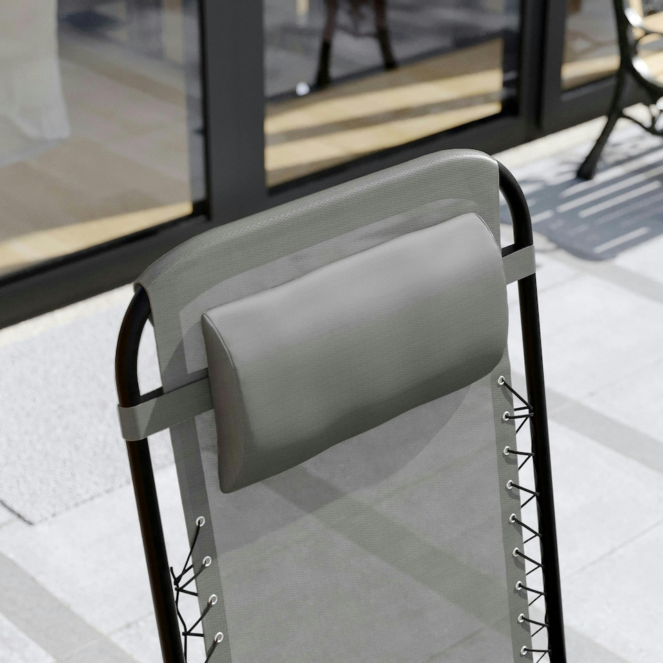 image 1 of Garden Vida Set of 2 Zero Gravity Chairs - Grey