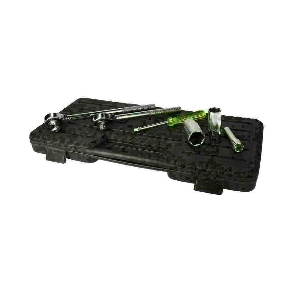 image 1 of Metric and Imperial Socket Set Ratchets Accessory Kit 1/4" 3/8" 1/2" Drive 52pc