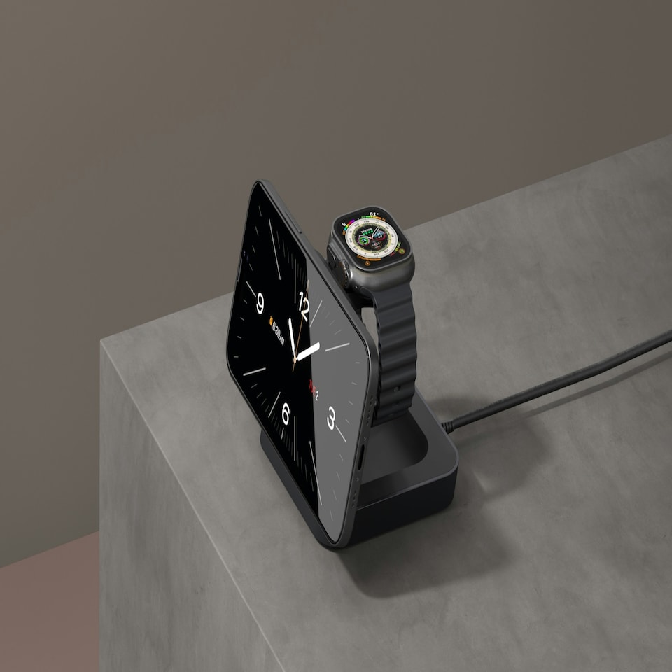 image 1 of Zens Nightstand Magnetic Wireless Charger Pro 2 (incl. Wall Charger) - black