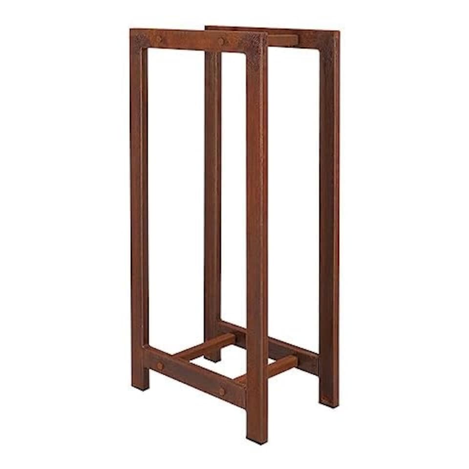image 1 of Rust Finish Medium Wood Storage Brown