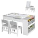 image 1 of COSTWAY 2-in-1 Kids Art Table and Art Easel Set Toddler Play Activity Drawing Desk