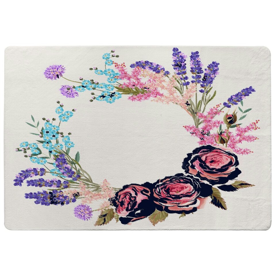 image 1 of Beautiful Reath (Rug) Purple | Large: 140x200cm