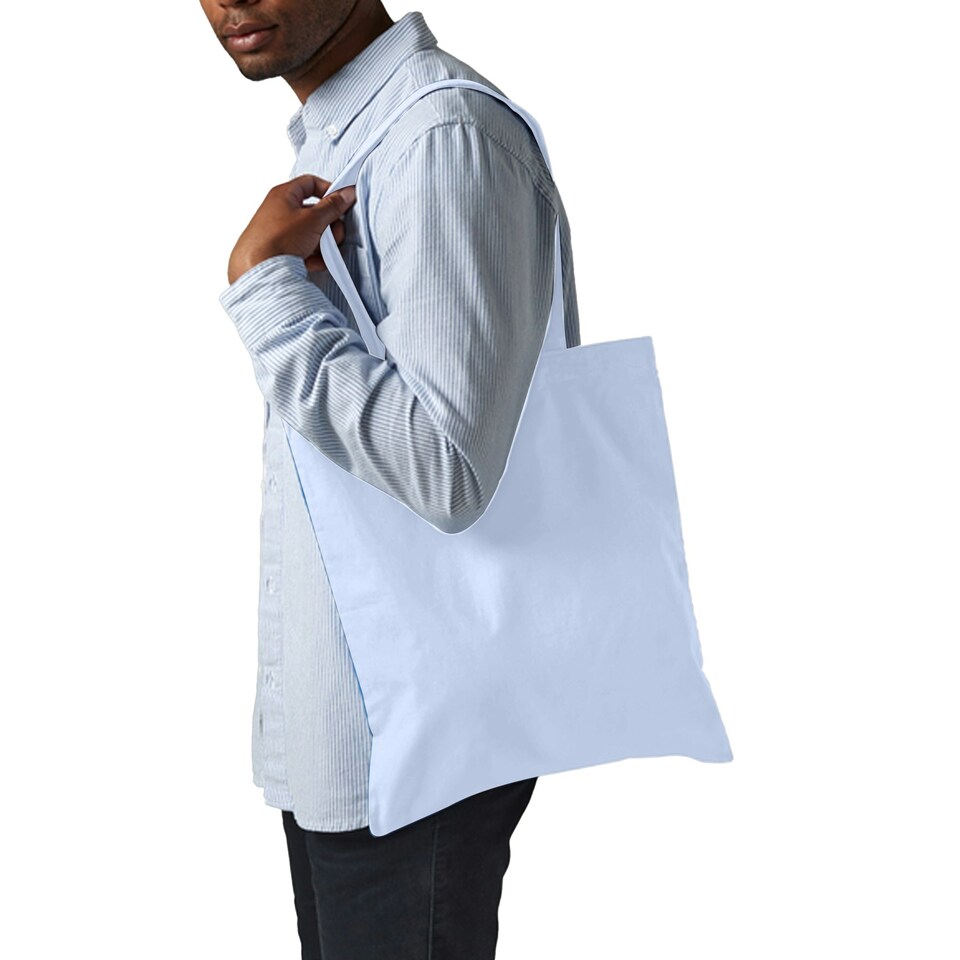 image 1 of Westford Mill Promo Bag For Life - 10 Litres (Pack Of 2) - Pastel Blue - One Size