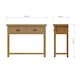 image 2 of Robus Solid Oak Console Table 2 Drawer Brown