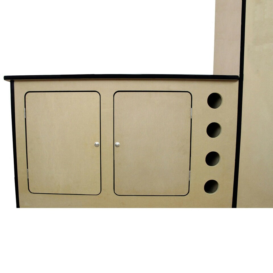 image 1 of MDF Camper Van Kitchen Unit Brown