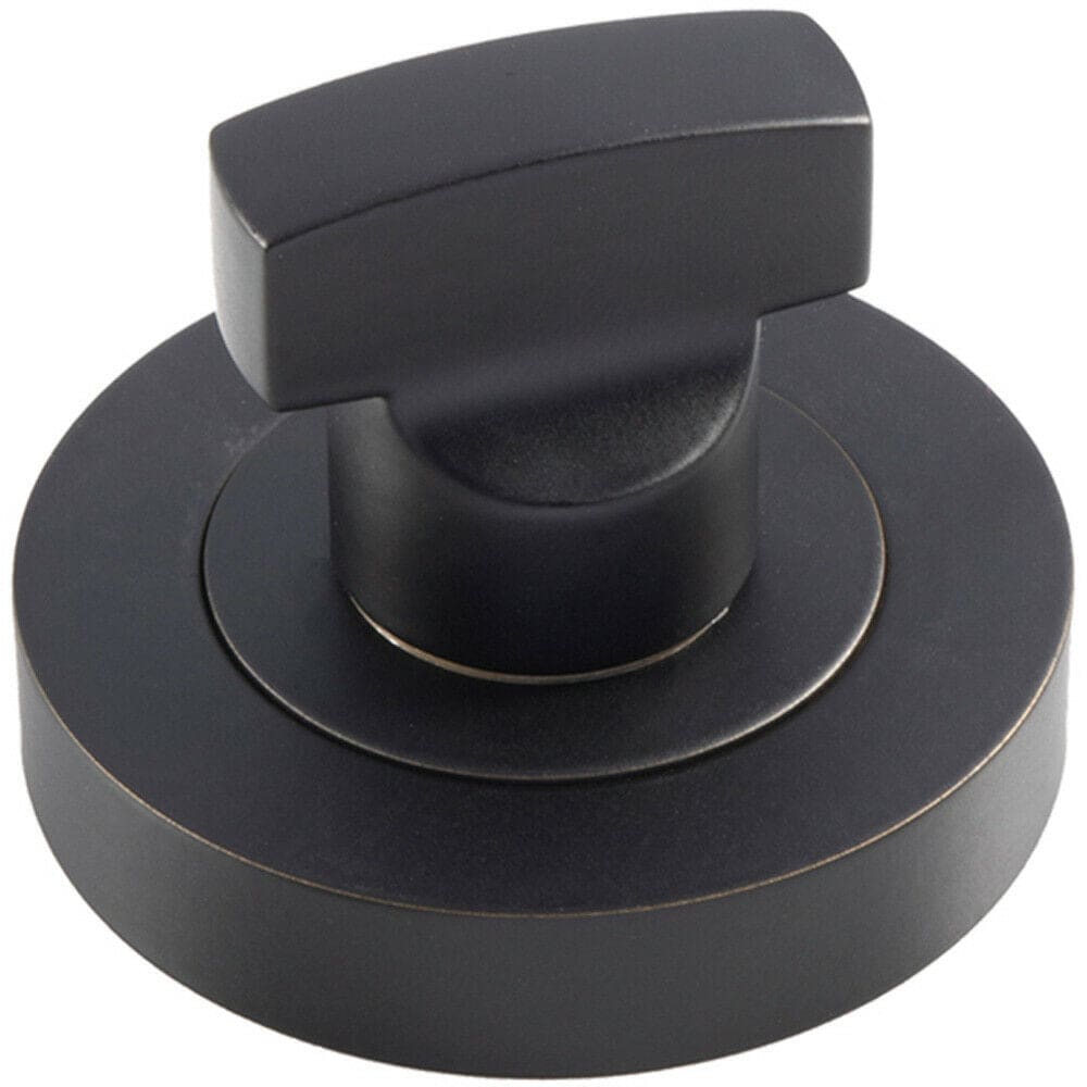 Loops Thumbturn Lock & Release Handle Concealed Fix Round Rose Matt Black