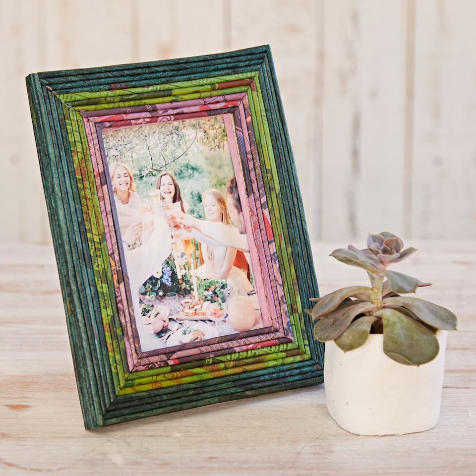 Recycled Newspaper Photo Frame
