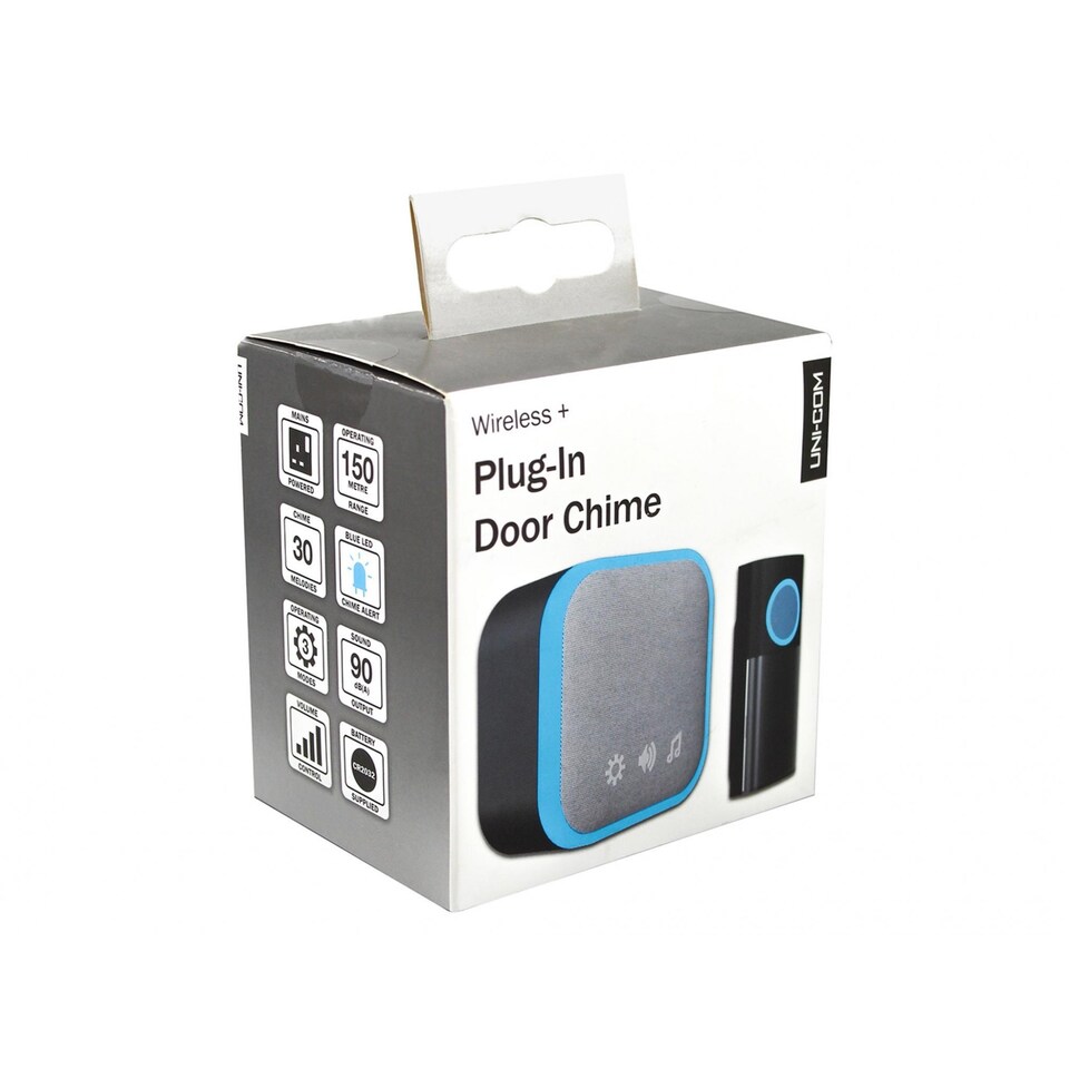 image 1 of Uni-com Plug-in Door Chime (UK Plug) | Multi | Multi Colour | Black | 1