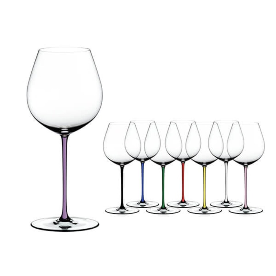 image 1 of Riedel Hand Made Fatto a Mano Old World Pinot Noir Wine Glass Violet
