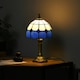 image 7 of HOMCOM Antique Table Lamp, for Bedroom Bedside, Bulb not Included, Blue