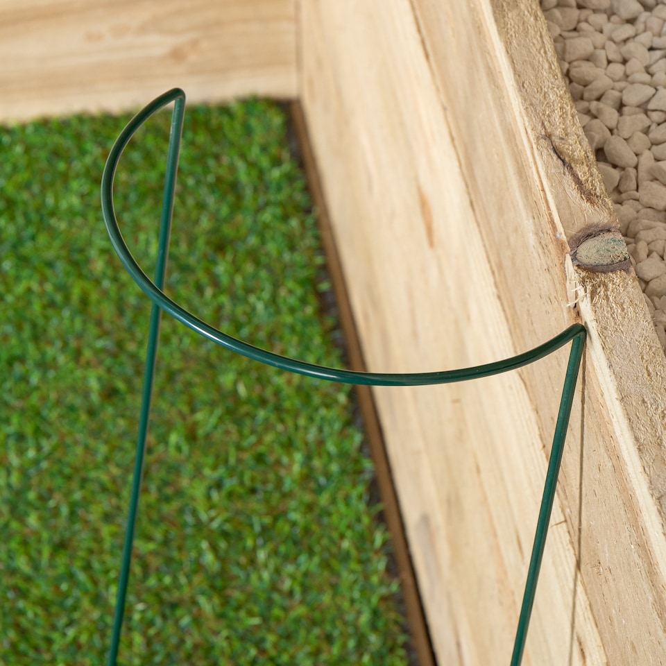 image 1 of Tom Chambers Urban Metal Green Herbaceous Garden Plant Support Arc 20cm x 60cm - Small