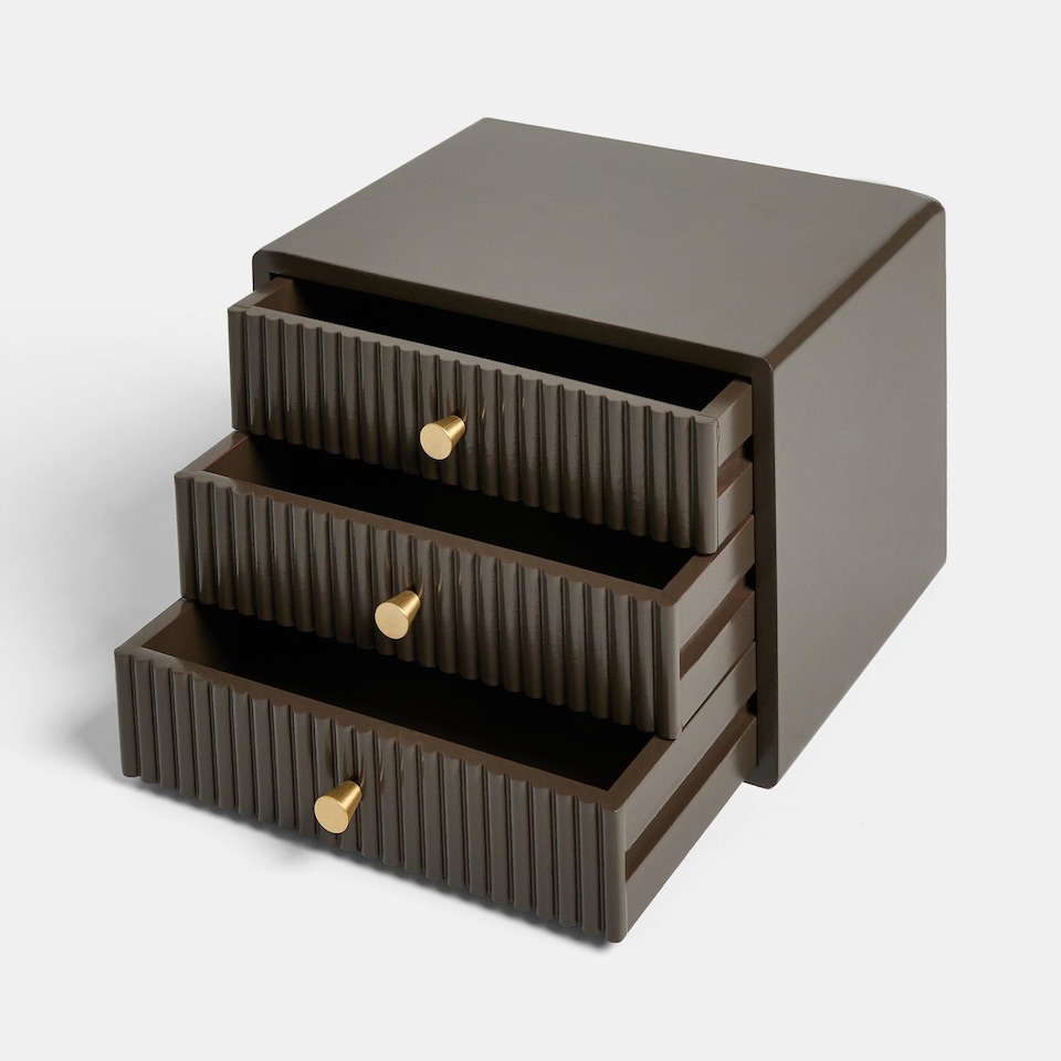 image 1 of OHS Ribbed Desktop Drawers Organiser Cabinet Storage