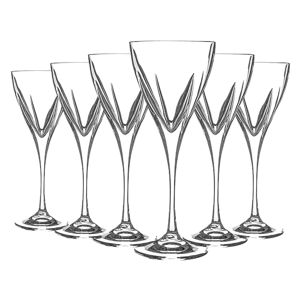 RCR Crystal 6 Piece Fusion Wine Glasses Set - 250ml - Tesco Groceries