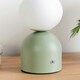 image 1 of ValueLights Marlow Dimmable Painted Green Table Lamp with White Globe Shade and Integrated LED 2W White Mix 3000K Bulb