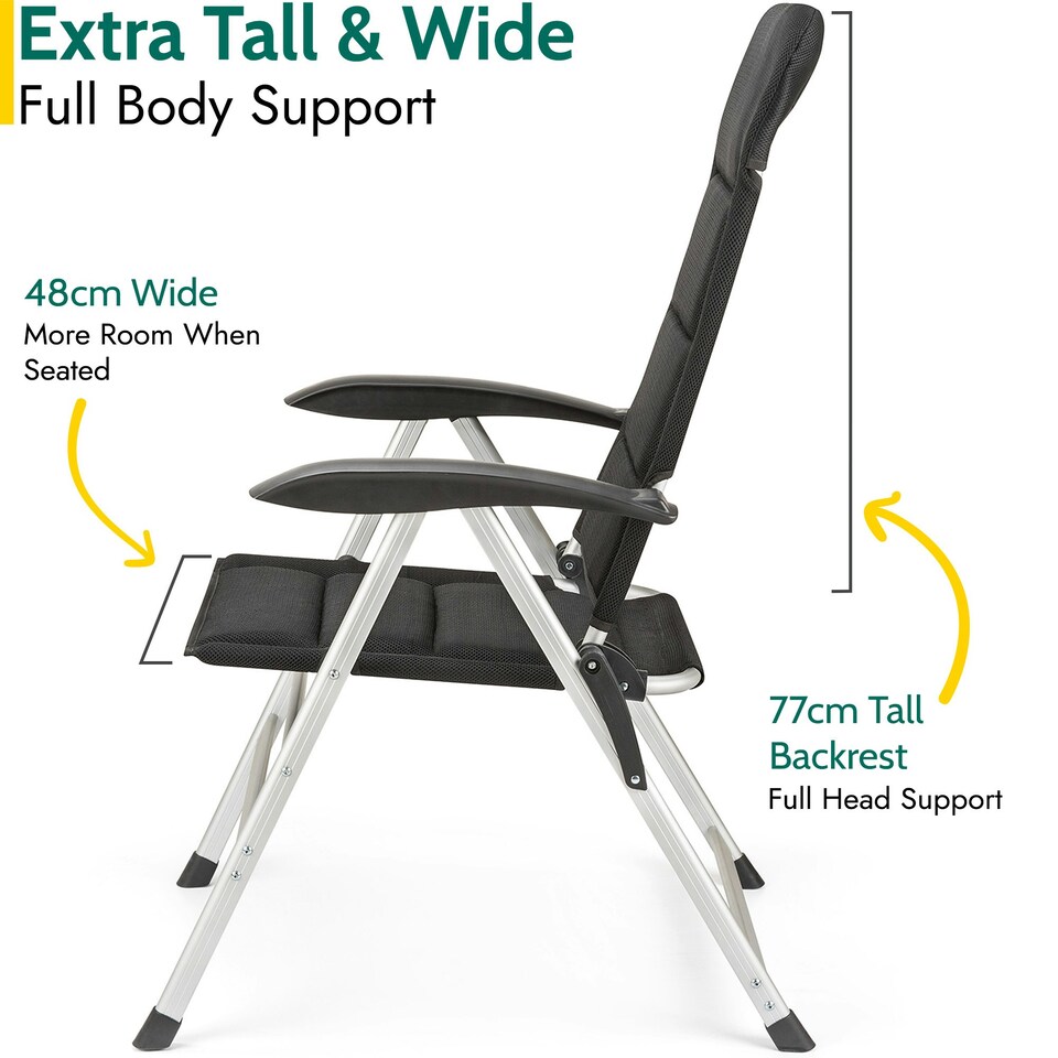 image 1 of Mesh Reclining Camping Chair