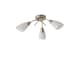 image 1 of ValueLights Barine Brushed Silver Semi-Flush Light & Bulb | Chrome